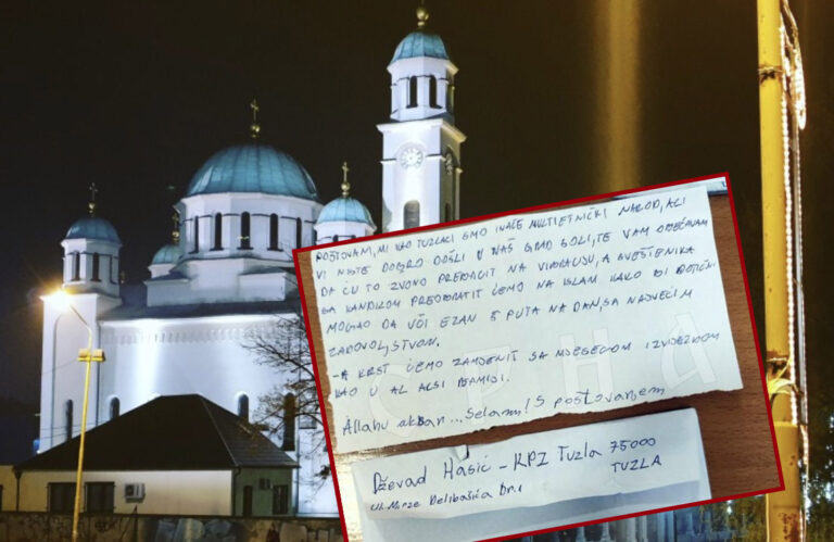 Pravoslavnim sveštenicima u Tuzli upućene ozbiljne prijetnje:”Sveštenika sa kandilom će prebaciti na islam” Pismo stiglo iz KPZ Tuzla.