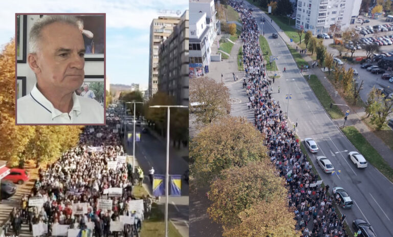 Protest protiv zločinačke vlasti u TK -u: “PRVOOPTUŽENI” SU HALILAGIĆ I VUJOVIĆ