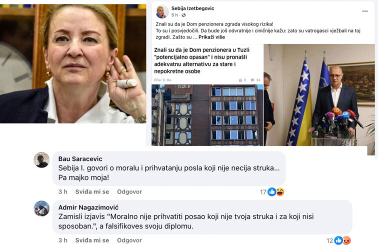Sebija Izetbegović držala pridike o Tuzli i Domu penzionera pa umješala i maloljetnice u sve, stigli brutalni odgovori čitalaca i građana