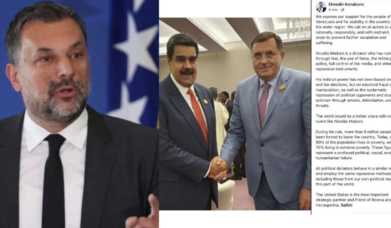Konaković službeno na engleskom putem mreža: Podrška Venecueli, Podrška SAD-u, osuda Madura i “boc” Dodiku fotografijom s Madurom