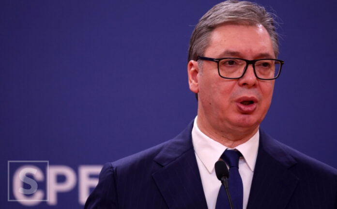 Aleksandar Vučić tokom javnog obraćanja i političke debate u Srbiji