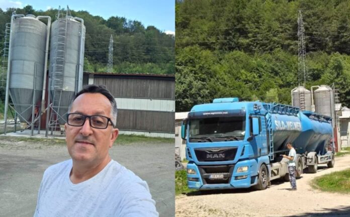 Mušan Duraković u hali za uzgoj tovnih pilića u Zelenom Jadru kod Srebrenice