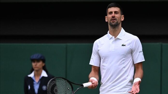 Novak Đoković tokom meča prvog kola US Opena