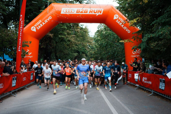 Učesnici Audi B2B Run-a na utrci na Vilsonovom šetalištu