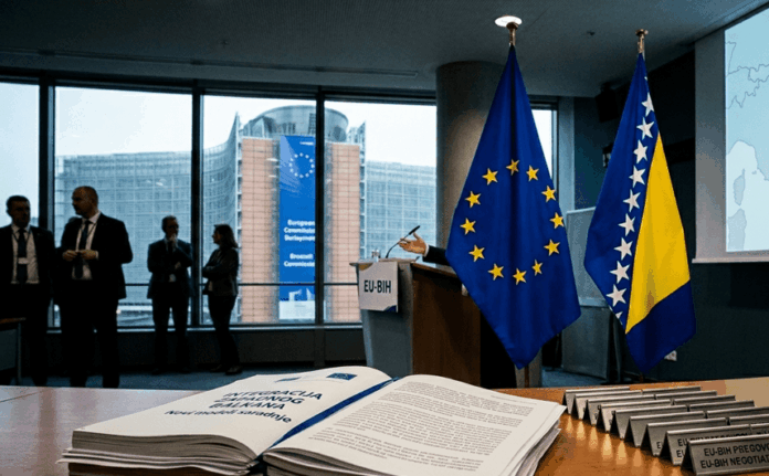 Mapa zapadnog Balkana i Evropske unije u kontekstu šengenskog prostora