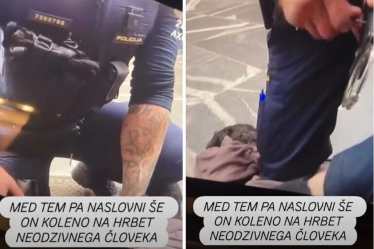 Policijska intervencija u Ljubljani tokom koje je Armin Đutović držan zahvatom za vrat