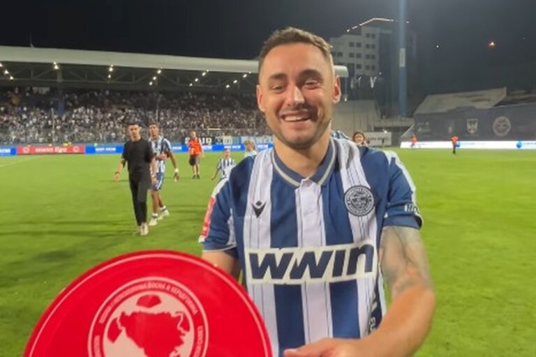 Marko Karamarko tokom utakmice Željezničara protiv Sarajeva