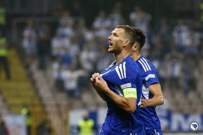 Edin Džeko u dresu reprezentacije Bosne i Hercegovine