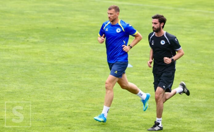 Edin Džeko u dresu reprezentacije Bosne i Hercegovine