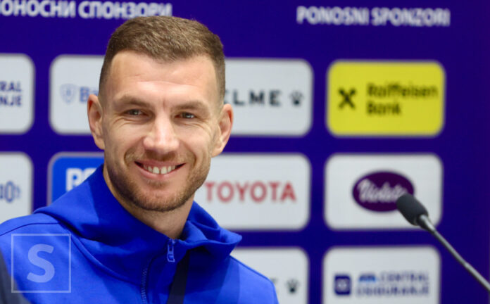 Edin Džeko u dresu fudbalske reprezentacije Bosne i Hercegovine