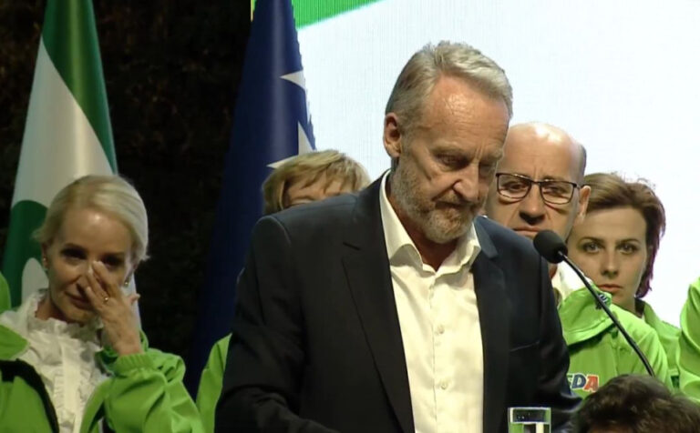 Bakir Izetbegović obraća se učesnicima predizbornog skupa SDA u Stocu