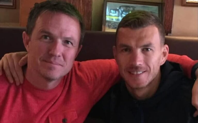 Edin Džeko tokom fudbalske utakmice
