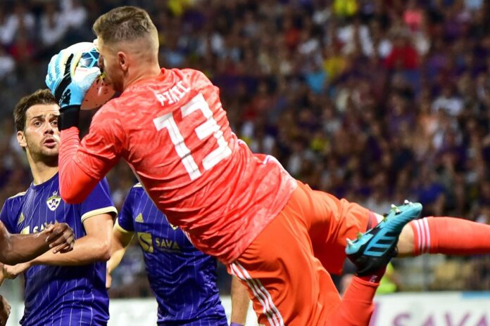 Kenan Pirić tokom golmanskog nastupa za fudbalski klub