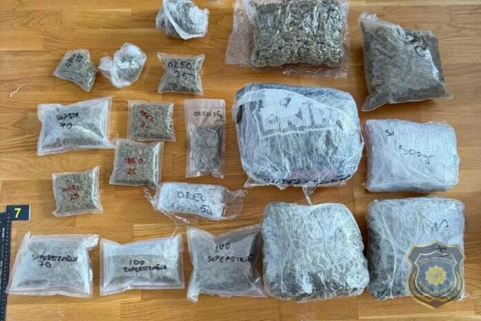 Zaplijenjena droga i predmeti pronađeni tokom pretresa FUP-a
