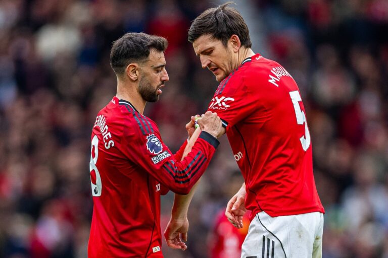 Bruno Fernandes i Harry Maguire u dresovima Manchester Uniteda
