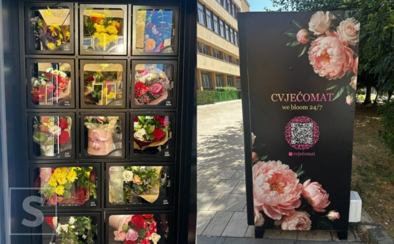 Cvjećomat sa svježim buketima u Sarajevu