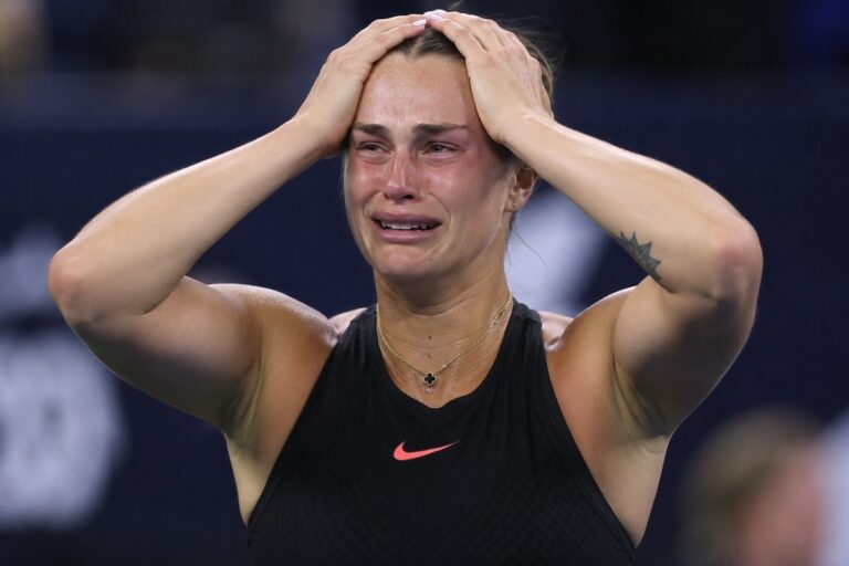 Aryna Sabalenka tokom teniskog meča na US Openu