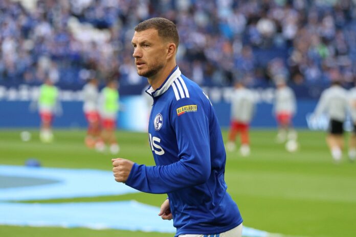 Edin Džeko u dresu Schalkea tokom utakmice protiv Elversberga