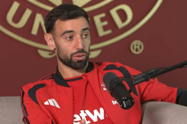Bruno Fernandes u dresu Manchester Uniteda tokom utakmice