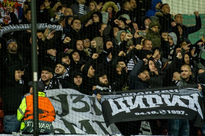 Chaka Traore u dresu Partizana tokom utakmice