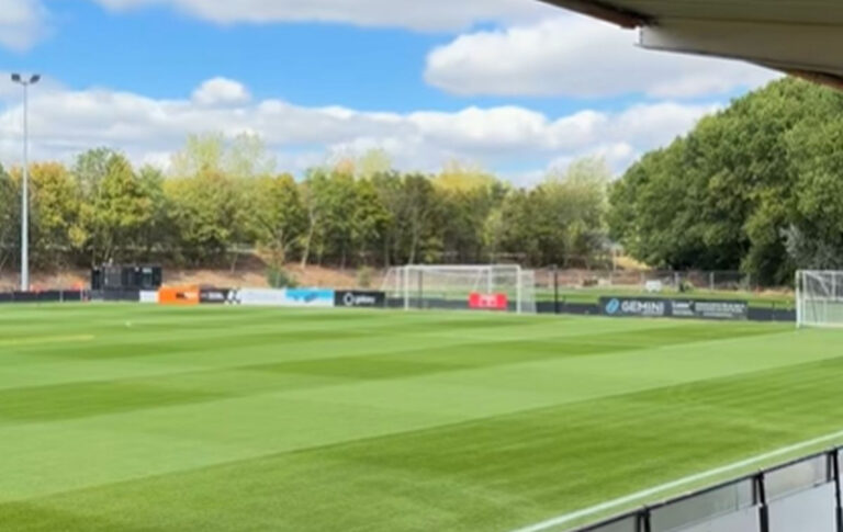 Uređeni travnjak stadiona McMullen Park kluba Real Bedford
