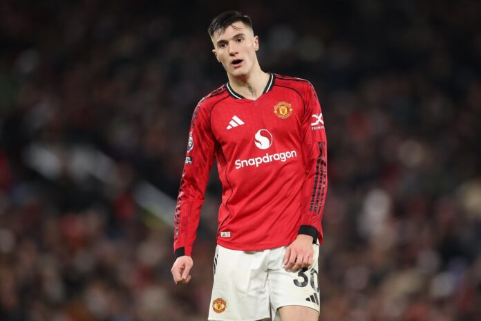Benjamin Šeško u dresu Manchester Uniteda tokom utakmice