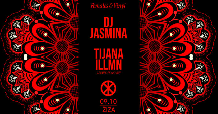 DJ Jasmina Mameledžija za gramofonima tokom vinil nastupa