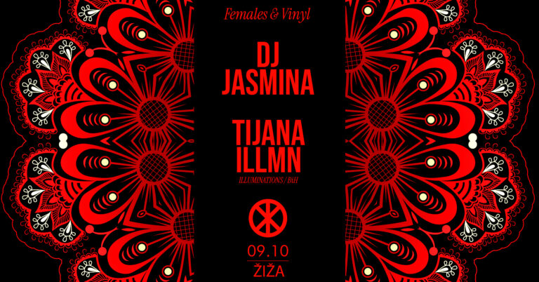 DJ Jasmina Mameledžija za gramofonima tokom vinil nastupa