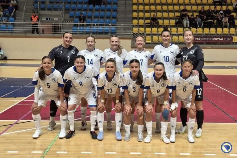 Futsalerke Bosne i Hercegovine tokom utakmice protiv Slovačke