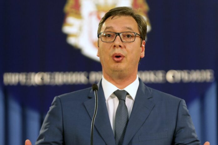 Vladimir Štimac tokom obraćanja građanima Srbije nakon izbora Vladimir Štimac tokom obraćanja građanima Srbije nakon izbora