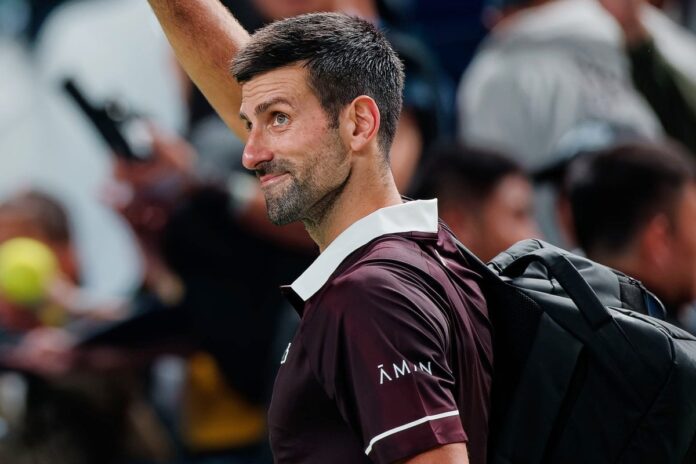 Novak Đoković tokom teniskog meča