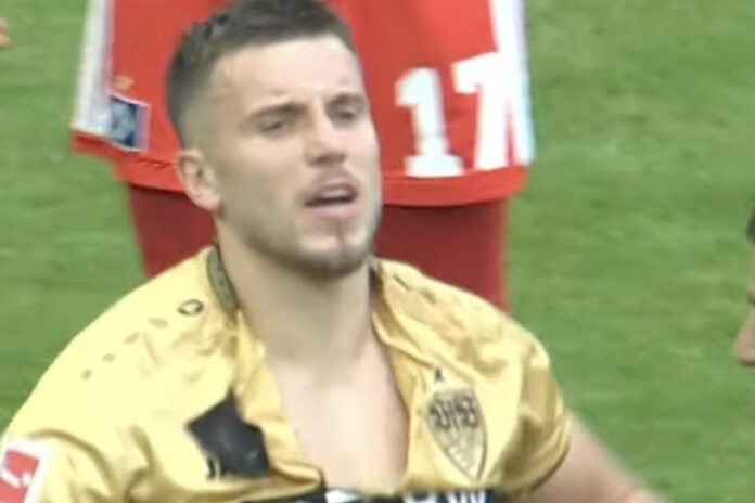 Ermedin Demirović u dresu Stuttgarta nakon promašaja protiv HSV-a