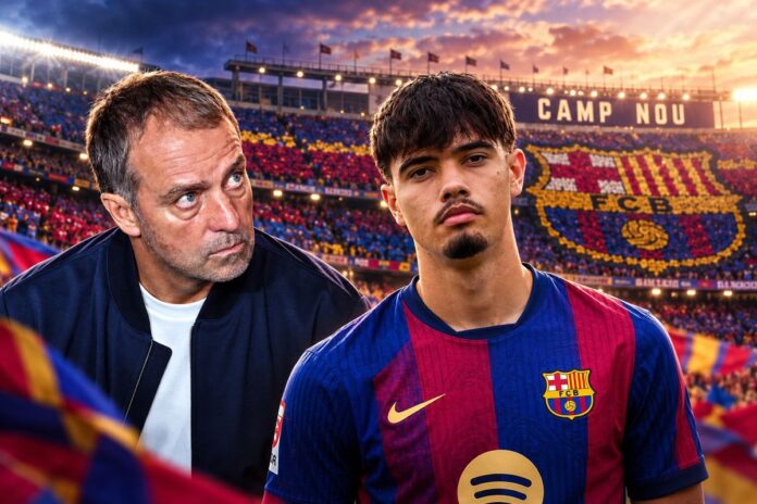 Mirza Ćatović u dresu Barceloninog B tima tokom fudbalske utakmice