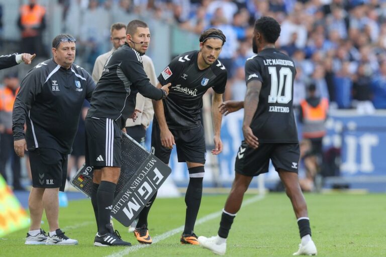 Roko Šimić u dresu Magdeburga nakon pogotka protiv Karlsruhera