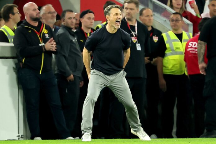 Niko Kovač na klupi Borussije Dortmund tokom utakmice