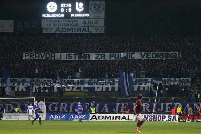 Poruka FK Željezničar posvećena Vedranu Puljiću